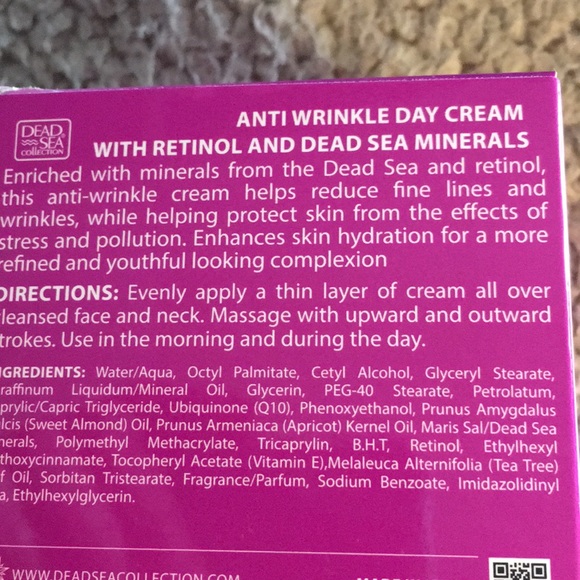 NIB Dead Sea Anti Wrinkle Retinol Night/Day Cream - Picture 6 of 6